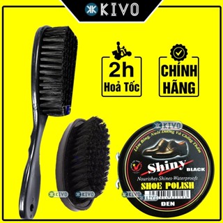 Xi Đánh Giày Đen/ Nâu CHÍNH HÃNG - Si Vệ Sinh Giày Kiwi - Bàn Chải Đánh Giày/ Cao Cấp -Kivo