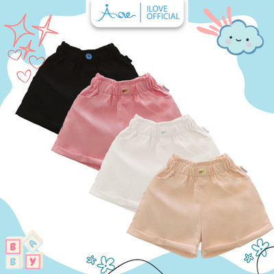[MỚI] Quần đùi KAKI Mềm, Mỏng Vừa Cho Bé Gái AORE, Quần short chất kaki thun form mềm đi học, đi chơi 8-34kg