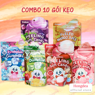 Combo 10 gói Kẹo dẻo trái cây bóc vỏ hình thú Bobo Cokoc 60g/ 75g