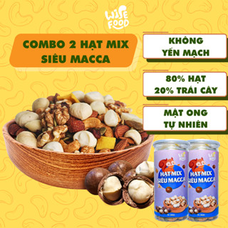 Combo 2 Hộp Hạt Mix Siêu Macca WISE FOOD 500G