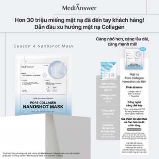 [KOL] Mặt nạ thạch Nano Collagen MediAnswer Pore Nanoshot 37g/miếng - 1 hộp 5 miếng Tặng 1 sample toner pad