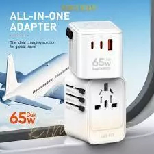 Ổ Cắm Điện Du Lịch Đa Năng 2000W Sạc Nhanh 45W 65W GaN LDNIO Z6 Z8 UK/US/EU 2 Cổng type C 1 Cổng USB