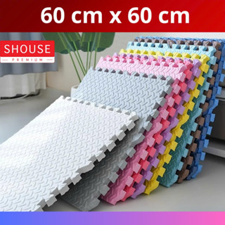 Thảm Xốp Ghép lót sàn 60x60cm xpe Shouse miếng dày tấm trải sàn vân gỗ gấp gọn