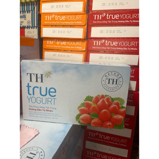 TH TRUE YOGURT MILK sữa chua uống hương dâu thùng 48 hộp 180ml Date 24-2-2026