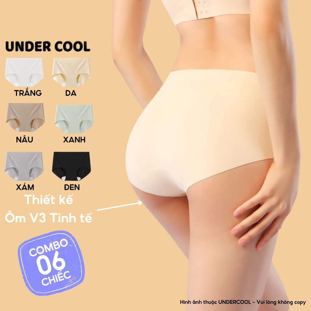 Set 6 Quần Lót Nữ Không Đường May UNDERCOOL Chất Su non, Không Lộ Viền,Co Giãn Tốt Không Hằn, Mặc Cực Thoải Mái QL62