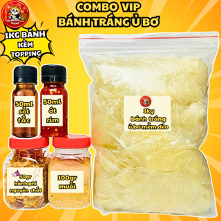 Combo 1kg Bánh Tráng Rìa Ủ Bơ Muối Ghiền Hành Phi Sốt Tắc - Tiệm Bánh Tráng Cute