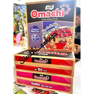 Thùng Mì Khoai Tây Omachi Sườn/Bò hầm/Hương Vị Riêu Cua Bắp Bò 30 gói x 80g