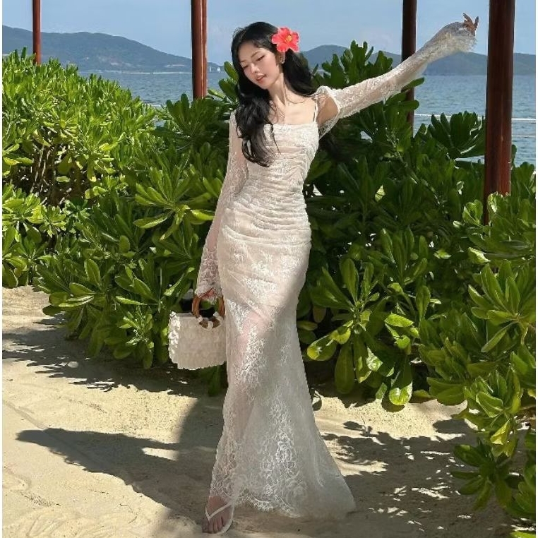 H2STORE - ĐẦM BODY REN TAY DÀI SASHA - H26506