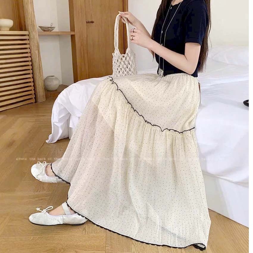 Chân Váy Nữ Vải Voan Thời Trang Quảng Châu Tm-Cv02