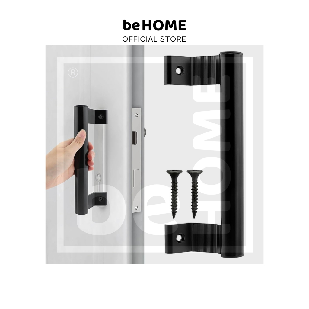 [D210] Tay nắm chữ D cửa lùa, trượt màu Đen lắp cửa nhôm, cửa nhựa
