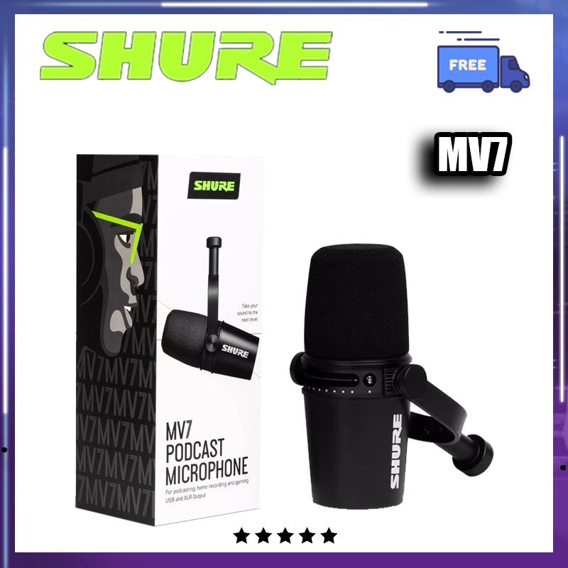 Shure MV7 Micro USB Tất cả âm thanh và podcast kim loại để ghi lại