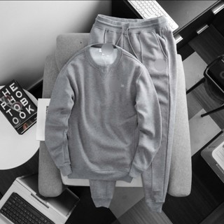 Bộ Nỉ Cotton Thu Đông Màu Lông Chuột Xuất Hàn Dư Form Unisex , Set Đồ Bộ Đông Nam Nữ, Bigsize ( 50kg - 90kg ) - 3Bros