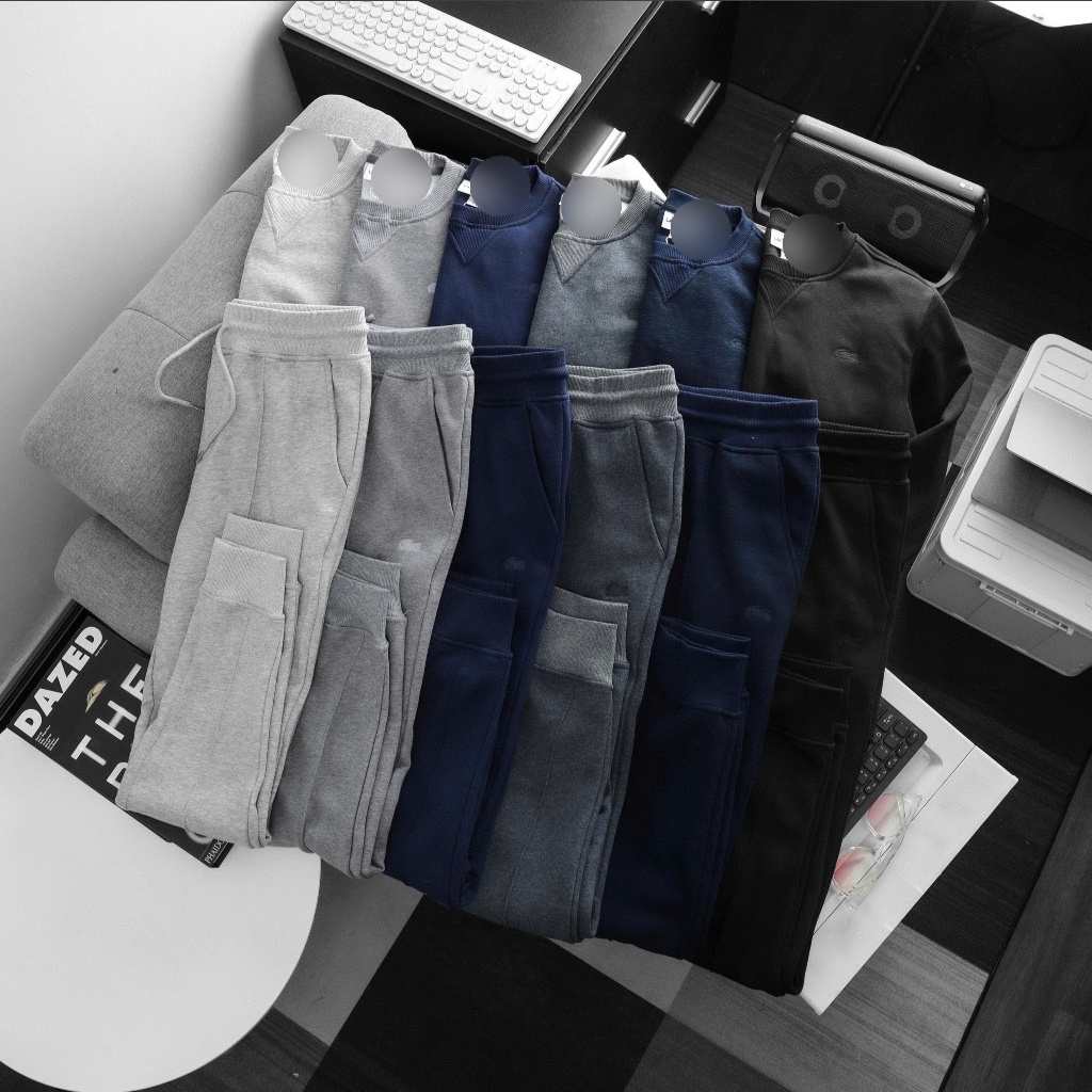 Bộ Nỉ Cotton Thu Đông Xuất Hàn Dư Form Unisex , Set Đồ Bộ Nam Nữ, Bigsize ( 50kg - 115kg ) - 3bros Quần Áo Xuất Khẩu