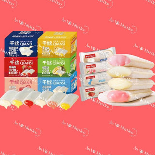  Combo 6 vị 1kg bánh sữa chua Qiansi sữa chua kem vani dâu đào phô mai sầu riêng thơm ngon l Ăn Vặt Nhà Heo 
