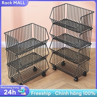 Rack Kệ rổ đựng đồ nhà bếp  Đa Năng Dụng Trưng  nhiều tầng tùy chọn -có bánh xe 