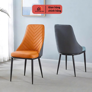 Ghế ăn Xương Cá nhập khẩu nguyên chiếc bọc da Pu, chân sắt sơn tĩnh điện cao cấp GN-11