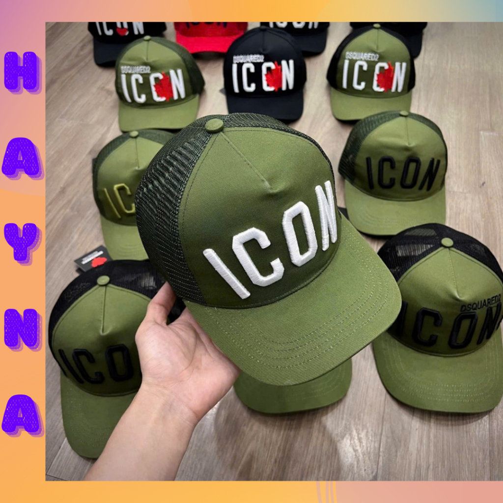 Mũ Lưỡi Trai DSQUARED2 Khoá Nút Thời Trang Nam Nữ, nón kết kaki phối lưới Icon thoáng mát M308.2