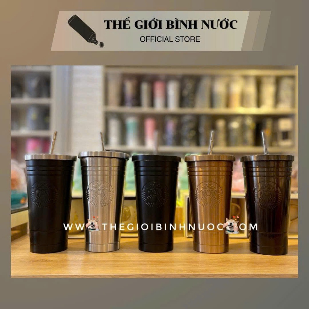 Ly Cold Cup Starbucks Tumbler Đen B227