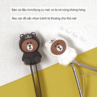 Bọc đầu kìm nhặt da làm nail Nghi Thảo
