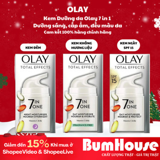  Kem dưỡng da chống lão hóa Olay Total Effects 7 In 1 Moisturiser Nourish & Protect 50ml  bản UK mẫu mới  