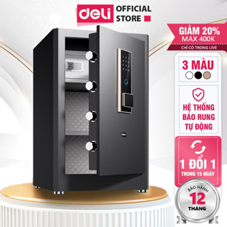 [VOUCHER 500K]Két Sắt Vân Tay DELI Cao Cấp Thiết Bị Két Sắt Bảo Hộ Tài Sản Có Thông Báo Giọng Nói Cho GĐình Cty
