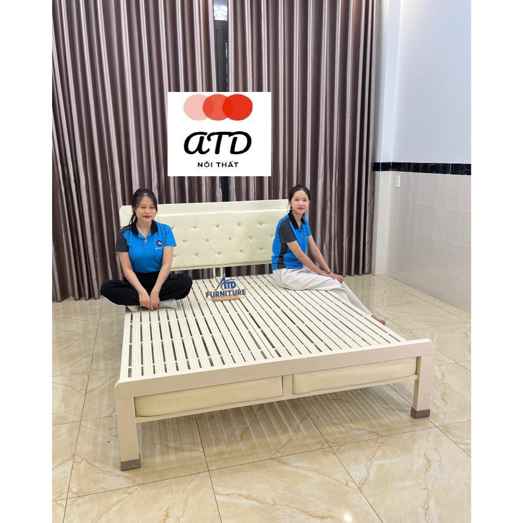 Giường sắt hộp 4x8 1m,1m2,1m4,1m6,1m8 x2m sắt hộp 4x8 chắc chắn[Giao hàng HCM + BD+ĐN+LA]