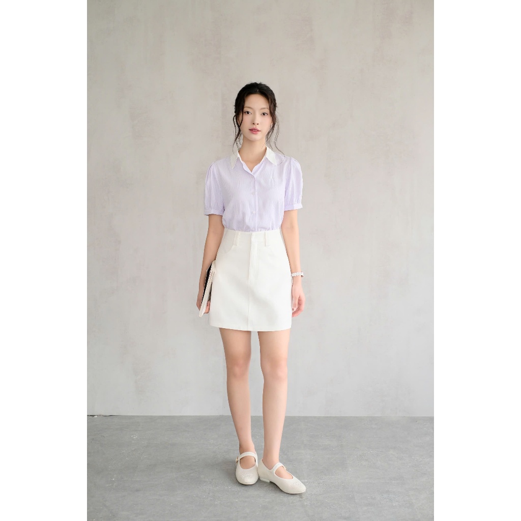 Chân váy Jean dáng A kèm belt xinh xắn thời trang Calie CA115 | BigBuy360 - bigbuy360.vn