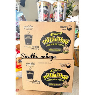 Thùng 24 Ly Mì Koreno Vị Lẩu Thái Chua Cay Ly 65G