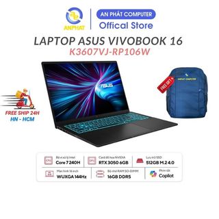 Laptop Asus Vivobook 16 K3607VJ-RP106W (Intel Core 7 240H | 16GB | 512GB | RTX 3050 6GB | 16 inch WUXGA | Win 11)