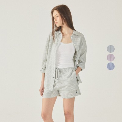 Quần Mùa Hè WHO.A.U Steve Striped Cotton Shorts(Set-up)_WHTHF3701F