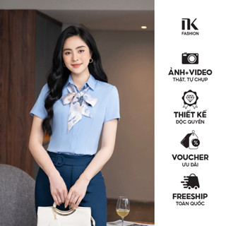 Áo sơ mi nữ cộc tay công sở kiểu dáng basic dáng ôm vải co giãn không nhăn NK Fashion NKSM2011007