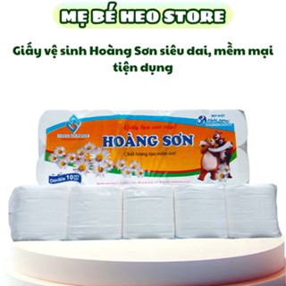  Giấy Vệ Sinh Hoàng Sơn Siêu Dai Siêu Mềm Mịn Và Tiết Kiệm Bịch 10 Cuộn 3 Lớp 