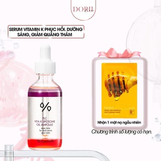  Serum Vitamin K phục hồi dưỡng sáng giảm quầng thâm Dr.Ceuracle PLC Vita K Liposome Oil Ampoule 50ml + mặt nạ 
