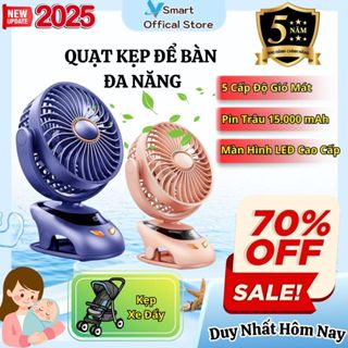  Quạt Kẹp Nôi Xe Đẩy Cho Bé Quạt Tích Điện Để Bàn N33 Quạt Sạc Điện Treo Tường 5 Cấp Độ Gió Pin Trâu 15.000 mAh 