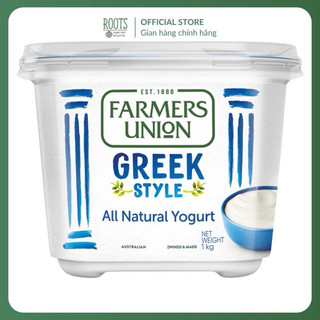   Ship hỏa tốc  DATE 3 1 2026 - FARMERS UNION - Sữa Chua Hy Lạp Nguyên Chất Greek Style All Natural Yogurt  1kg  