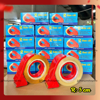 [MUA 1 TẶNG 1] Mua 1 Cuộn băng keo tặng 1 đồ cắt keo -  Trong - Đục  200Y - 4,8cm