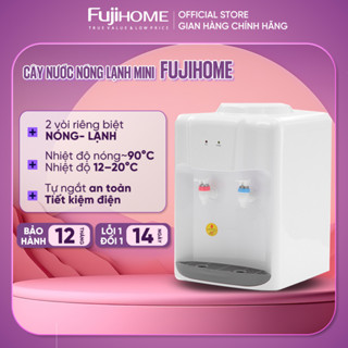 Cây nước nóng lạnh mini để bàn nhập khẩu FUJIHOME WD5510E, máy nước uống nóng lạnh 2 vòi tự động ngắt tiết kiệm điện
