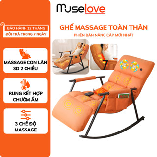 Ghế Massage Toàn Thân MUSELOVE 3 Chế Độ Massage Với Con Lăn 3D 2 Chiều Cùng Chế Độ Chườm Nóng 42 Độ GMS03
