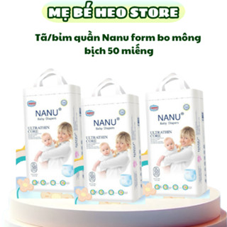  Bỉm Tã quần cho bé siêu thoáng mềm mịn NANU bịch 50 miếng size M L XL XXL 3XL 4XL 5XL 
