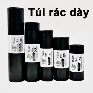 Túi rác dày Bao Rác Đen Size S M L XL Chất Liệu PE Rin Bóng Đẹp Bền Chống Tét Đáy Thân Thiện Môi Trường Tiện Lợi Cho