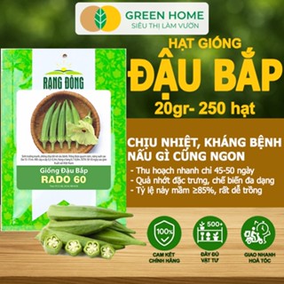 Hạt Giống Đậu Bắp GreenHome, Gói 20g~250 hạt, Dễ Trồng, Nảy Mầm Cao, Thu Hoạch Nhanh, Năng Suất T06