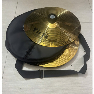 cặp cymbal 14inch có núm tay cầm, chập cheng dùng trong nghi thức đội