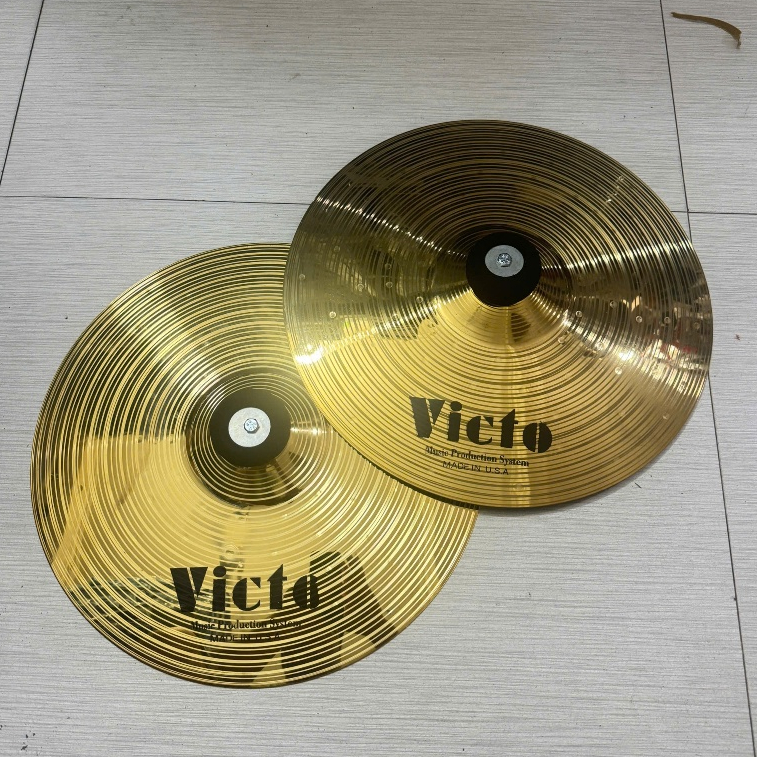 cặp cymbal 14inch có núm tay cầm, chập cheng dùng trong nghi thức đội