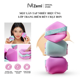Bộ 3 miếng bông mút trang điểm ZEMI siêu mềm dùng được cả 2 mặt, có kèm hộp đựng