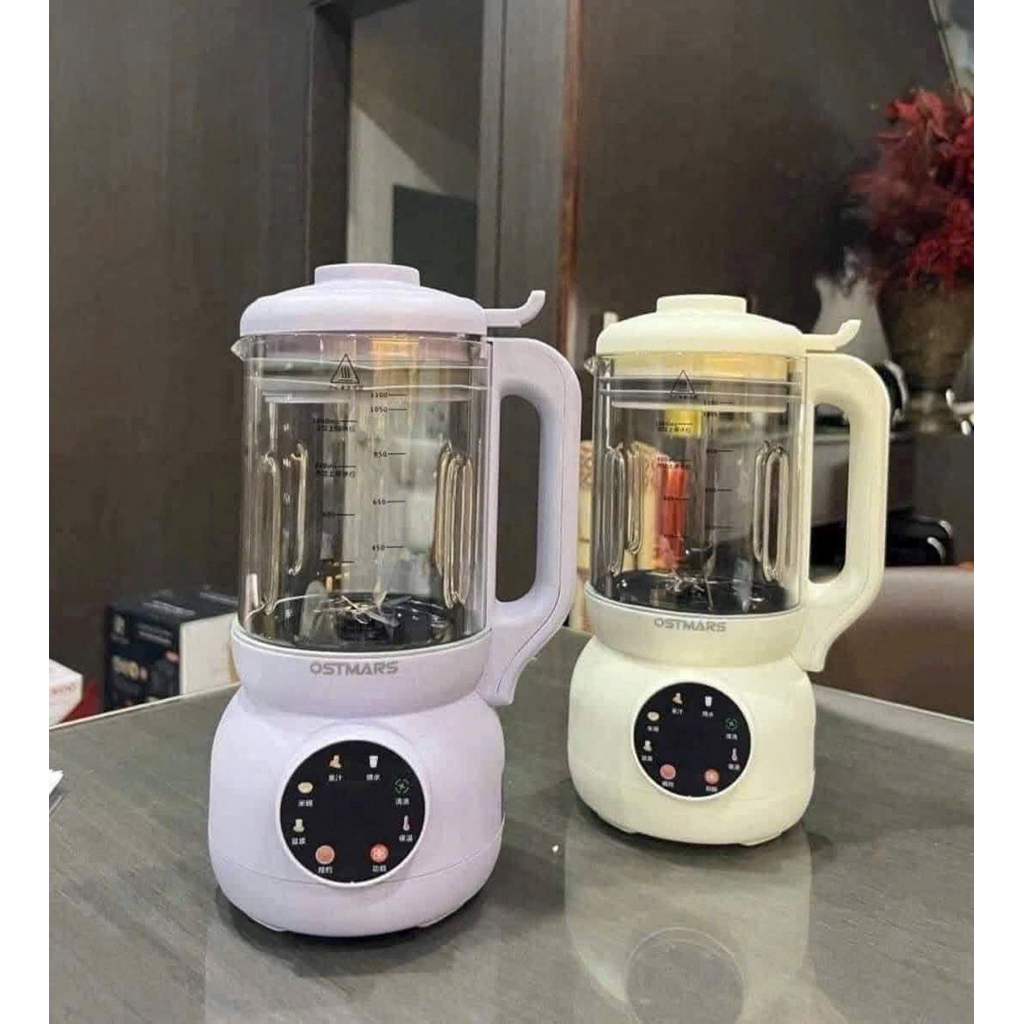 Máy Làm Sữa Hạt OSTMARS - Xay Sinh Tố Cối Thuỷ Tinh Bản Tiếng Việt Đa Chức Năng Nấu