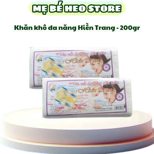  Khăn khô đa năng cho mẹ và bé an toàn mềm mịn Hiền Trang  200gr trên dưới 200 tờ  