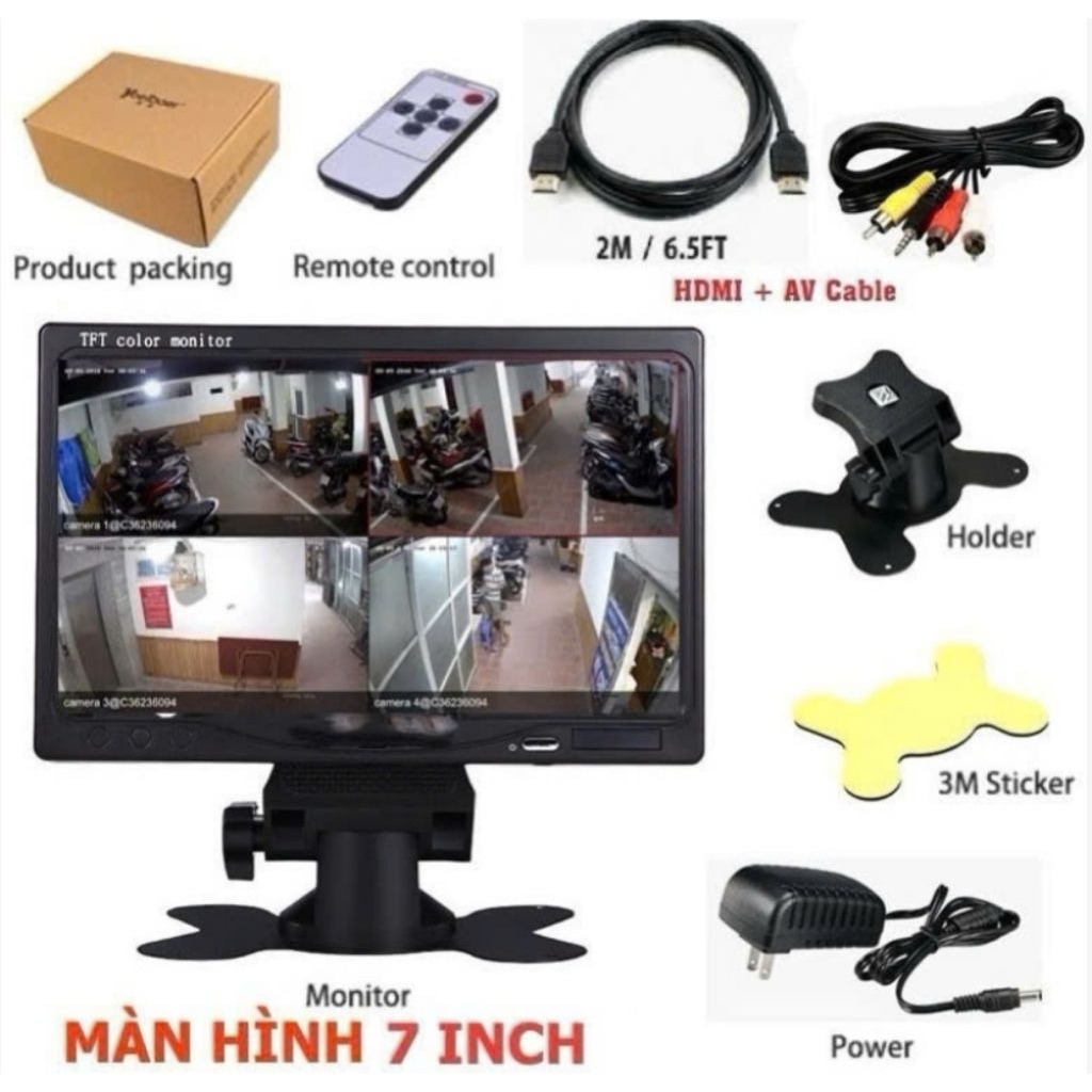 MÀN HÌNH TEST CAMERA 7INCH CAR7005AHV GIÁ TỐT