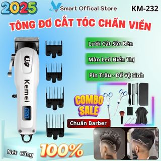 Máy tông đơ cắt tóc chấn viền tạo kiểu chuyên nghiệp, tăng đơ cắt tóc cho bé êm ái không giật mình