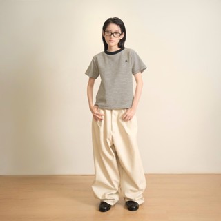 Áo Thun Sọc Nữ ROSS STUDIO 4 Màu 250gsm Logo Tròn Kim Loại - RS 2 TRIPED T-SHIRT