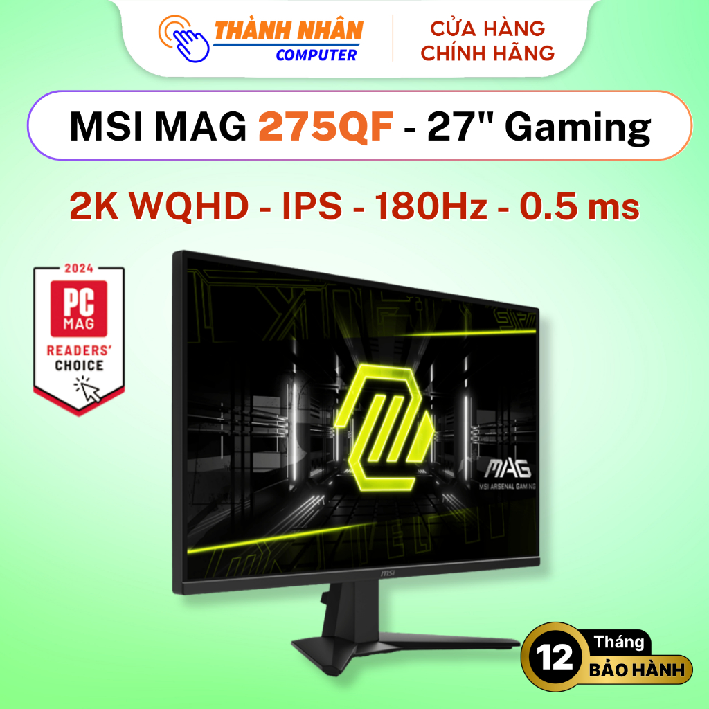 Màn Hình Gaming MSI MAG 275QF (27 inch - 2K - IPS - 180Hz - 0.5ms) - KTP Computer | BigBuy360 - bigbuy360.vn